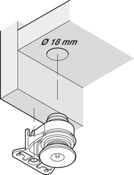 Adjustable Foot, for Aligning Heavy Furniture, Integrato G