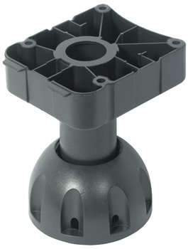 Adjustable Plinth Foot - Plastic - Installation Height 140-168 mm - Screw Fixing