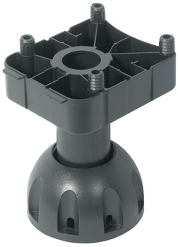 Adjustable Plinth Foot - Plastic - Installation Height 110-138 mm - Press-fit