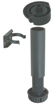 Adjustable Plinth Foot - Top Section & Leg Set - Plinth Height 150 mm, Plastic