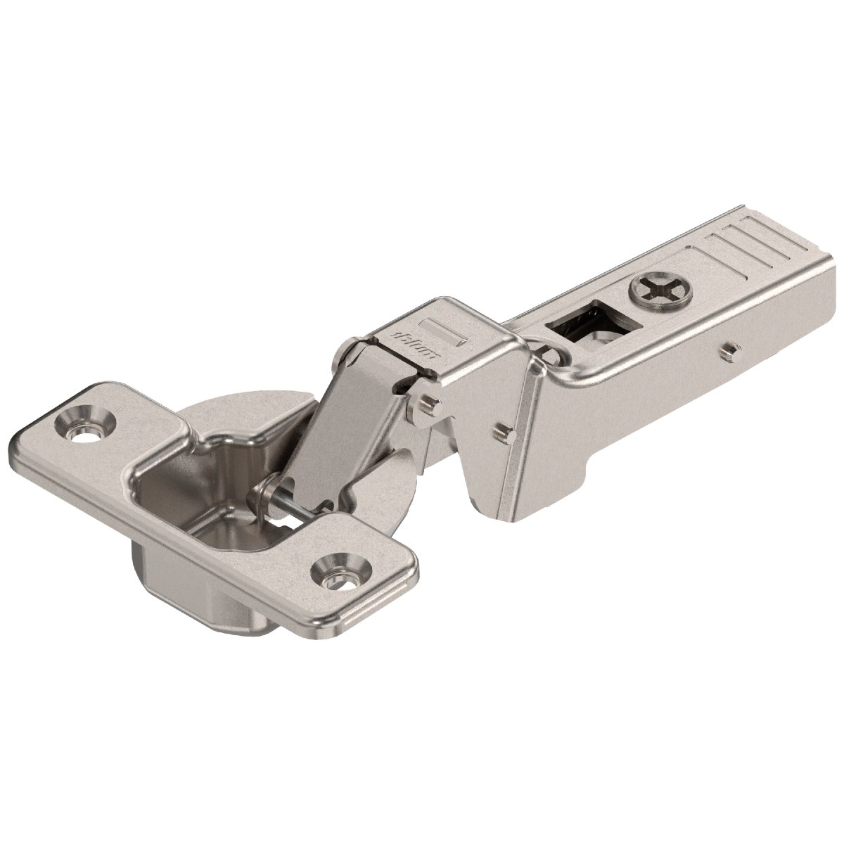 Blum Clip Top Hinge - 95° - Thick Door - Screw-on Boss - Dual Application - Unsprung - Nickel Plate