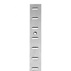 Flat Bookcase Strip - Satin Nickel