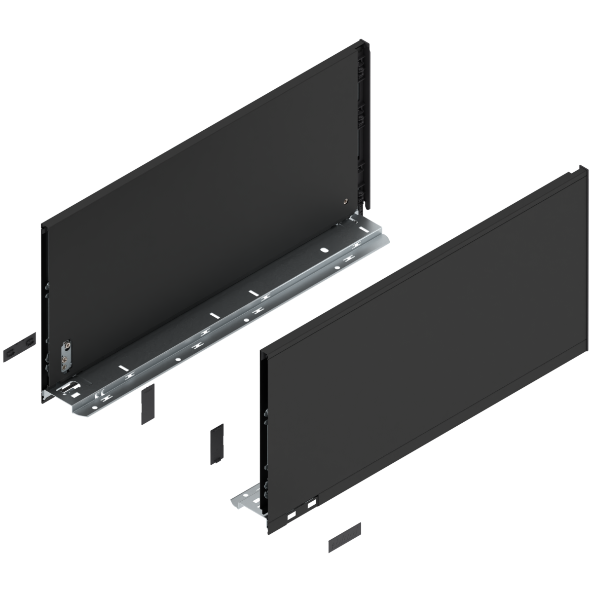 Blum Legrabox Drawer Side - 'F' Height (241mm) - Carbon Black