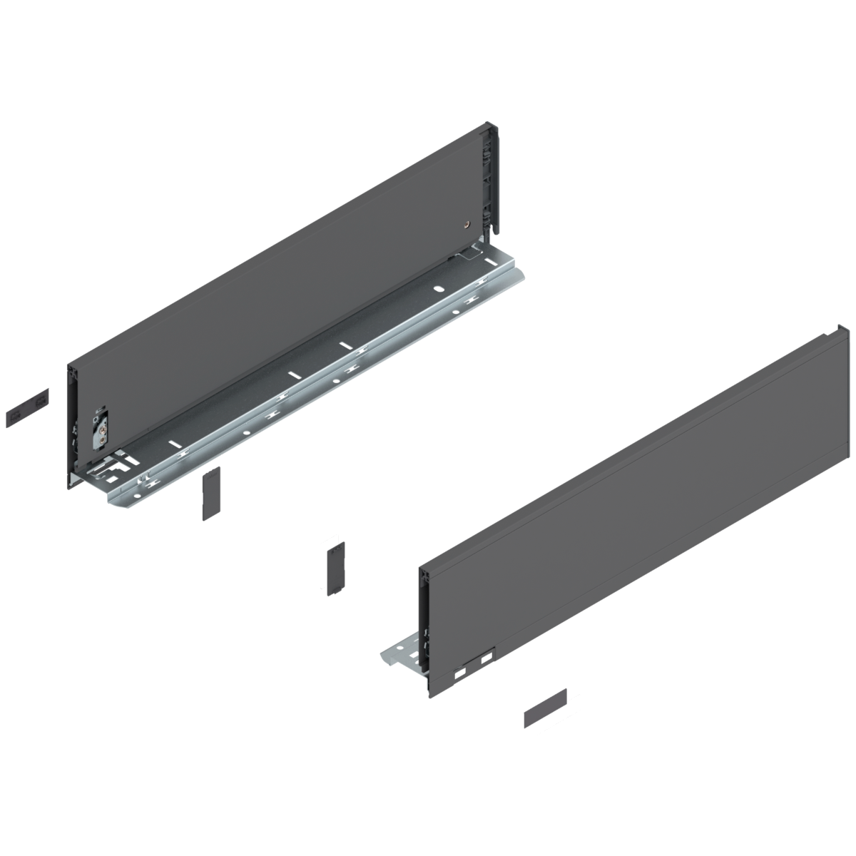 Blum Legrabox Drawer Side - 'K' Height (128.5mm) - Orion Grey