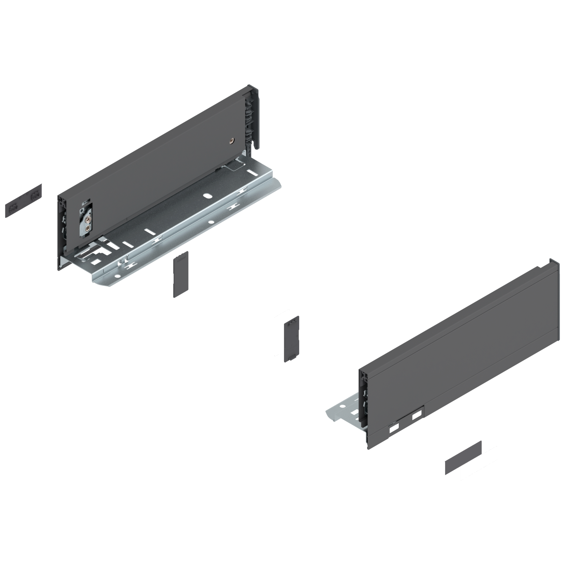 Blum Legrabox Drawer Side - 'M' Height (90.5mm) - Orion Grey