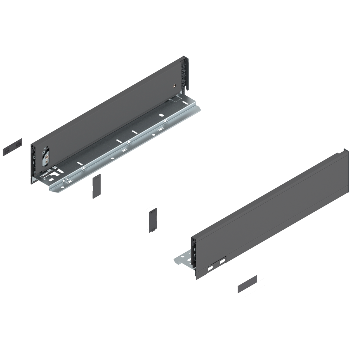 Blum Legrabox Drawer Side - 'M' Height (90.5mm) - Orion Grey