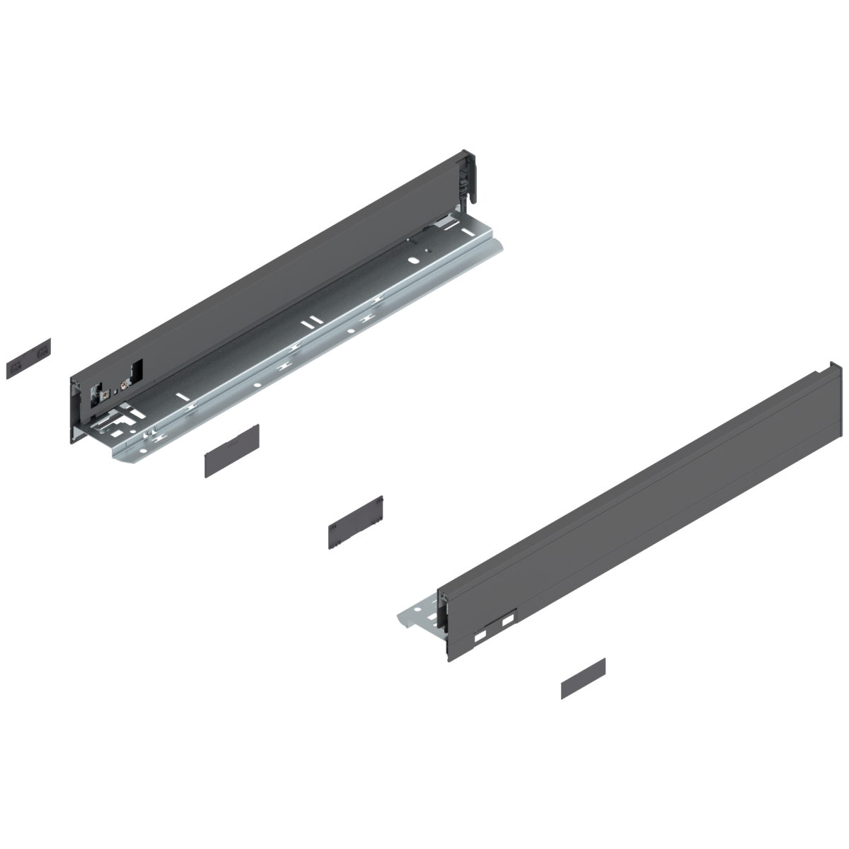 Blum Legrabox Drawer Side - 'N' Height (66.5 mm) - Orion Grey