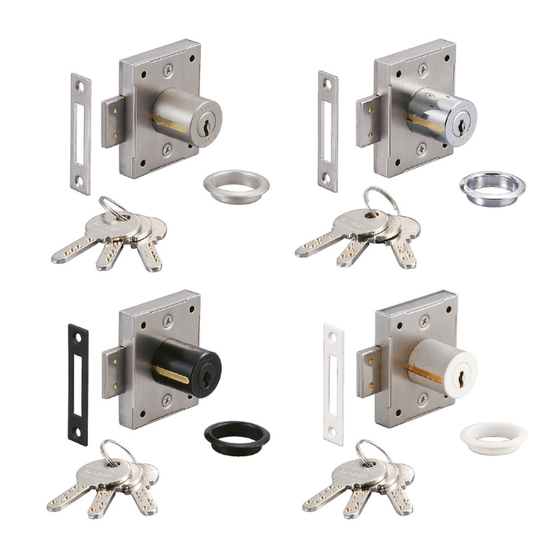 P-Million Lock Series - Cabinet Rim Lock - Keyed Alike  - Black
