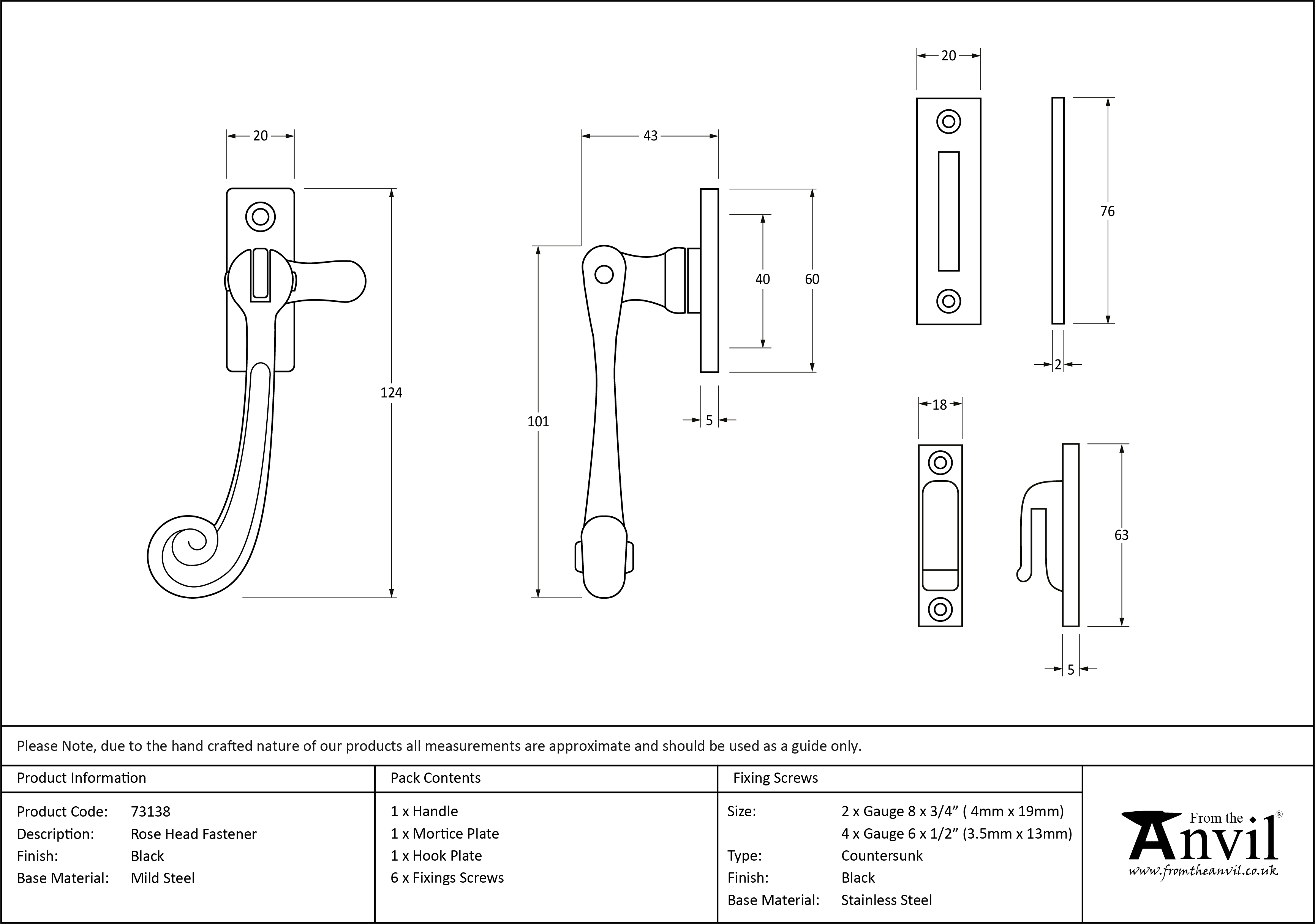 Rosehead Fastener