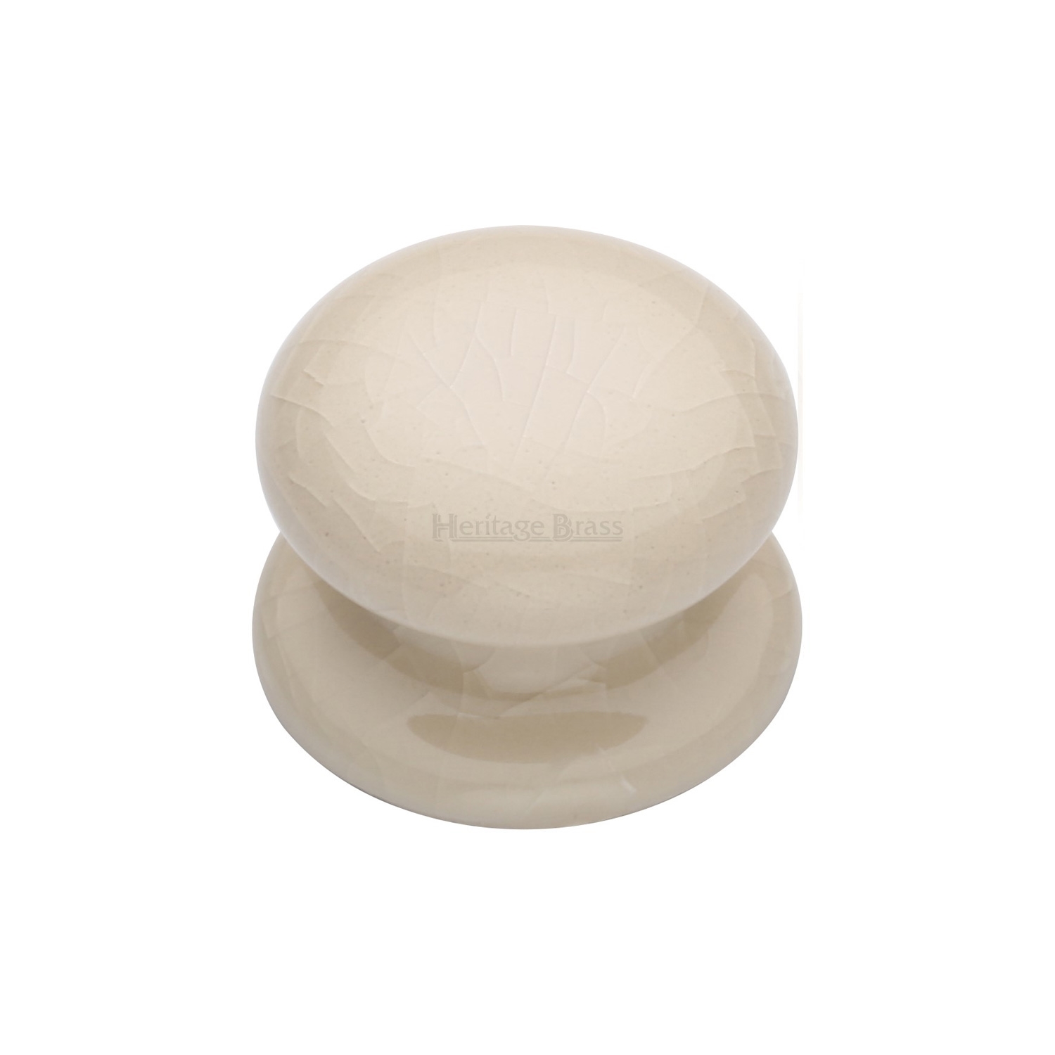 Cabinet Knob Cream Crackle 32mm with Porcelain Base