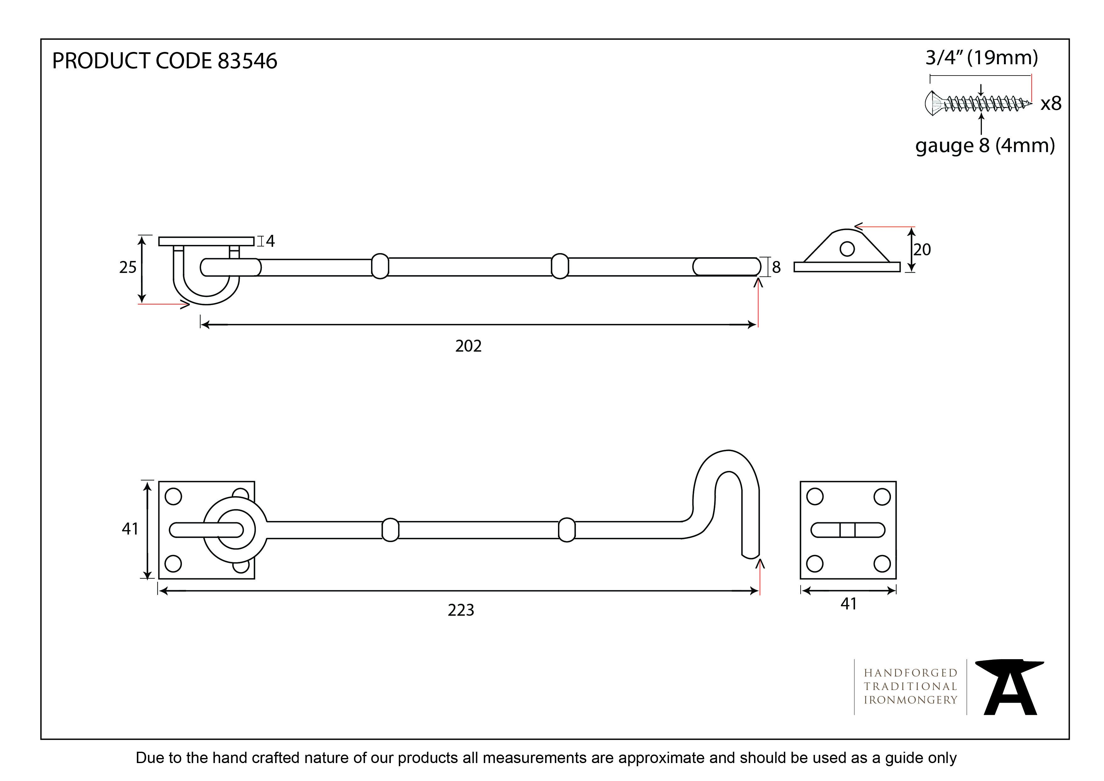 Cabin Hook - 8"