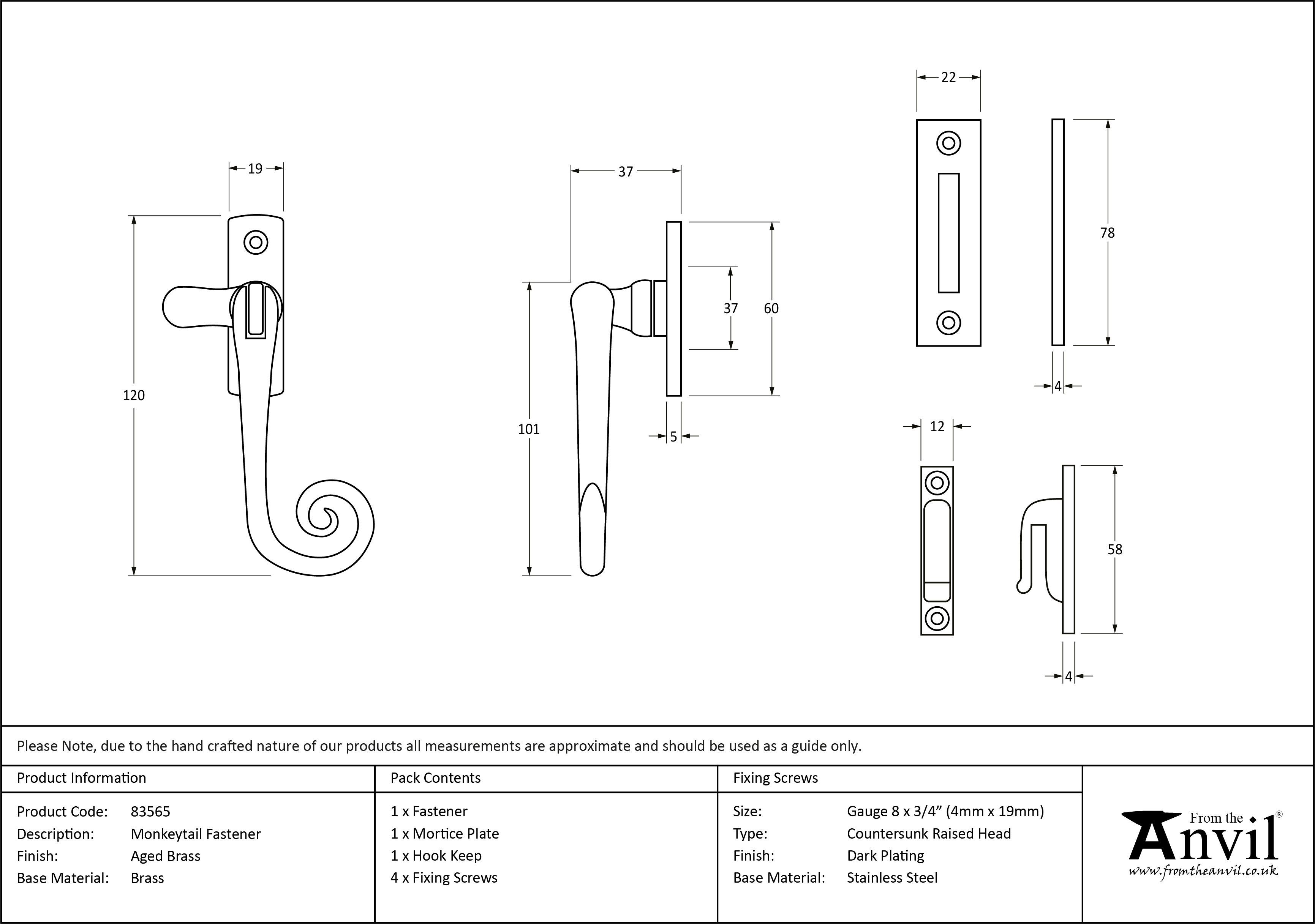 Monkeytail Fastener