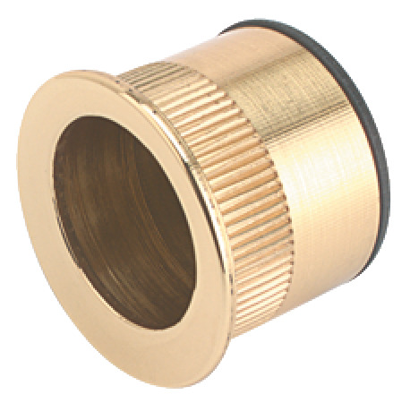 Pocket Door Flush Handle, Push Fits into Ø 25 mm Hole, Brass