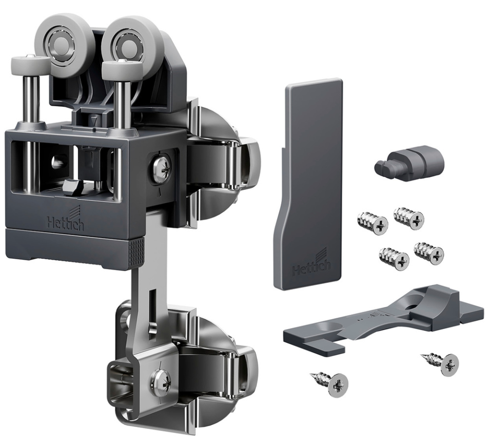WingLine L - Set of Light Duty Fittings - Without Bottom Guide - 12 kg - Right - Anthracite
