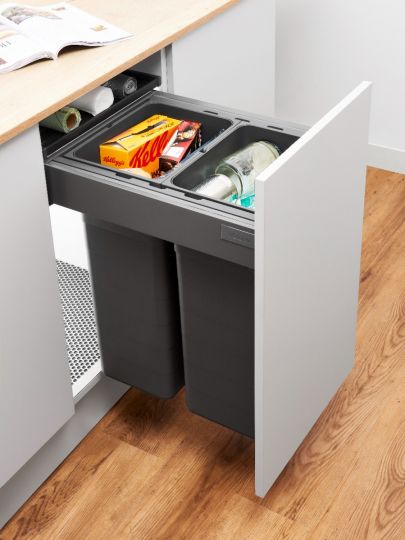 ECO-top for Blum Antaro to Suit 450mm Cabinet, 500mm NL - 2 x 32L Bins