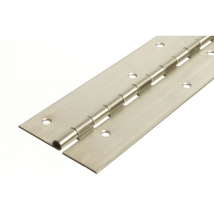 Heavy Duty Architectural Continuous Hinge - Weight Load 160kg - Self Colour Stainless Steel