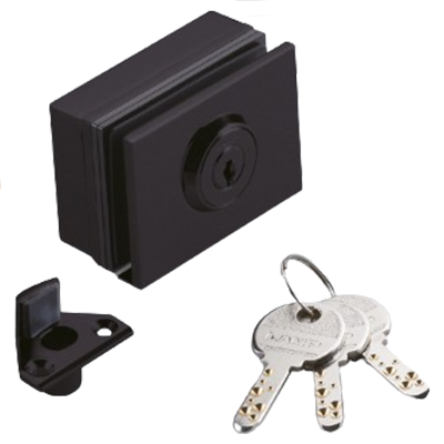 Glass Door Lock Will Suit 6 - 8mm Glass - Keyed Alike