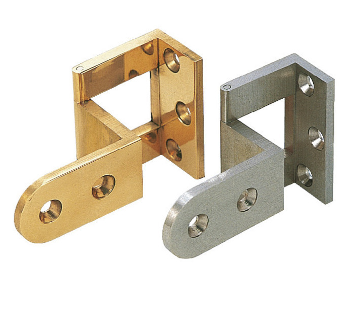 Brass Overlay Pivot Hinge - Satin Nickel