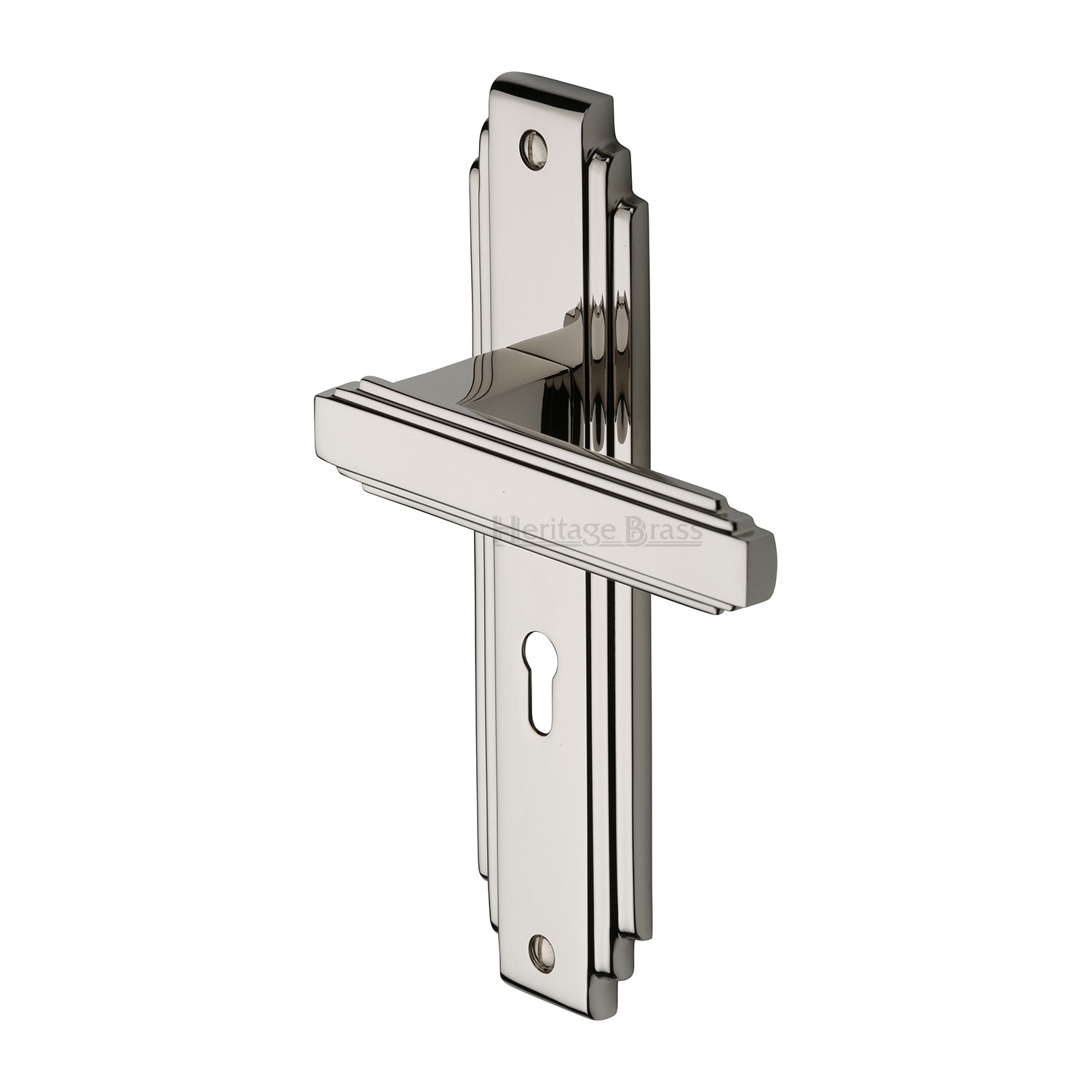 Heritage Brass Door Handle Lever Lock Astoria Design