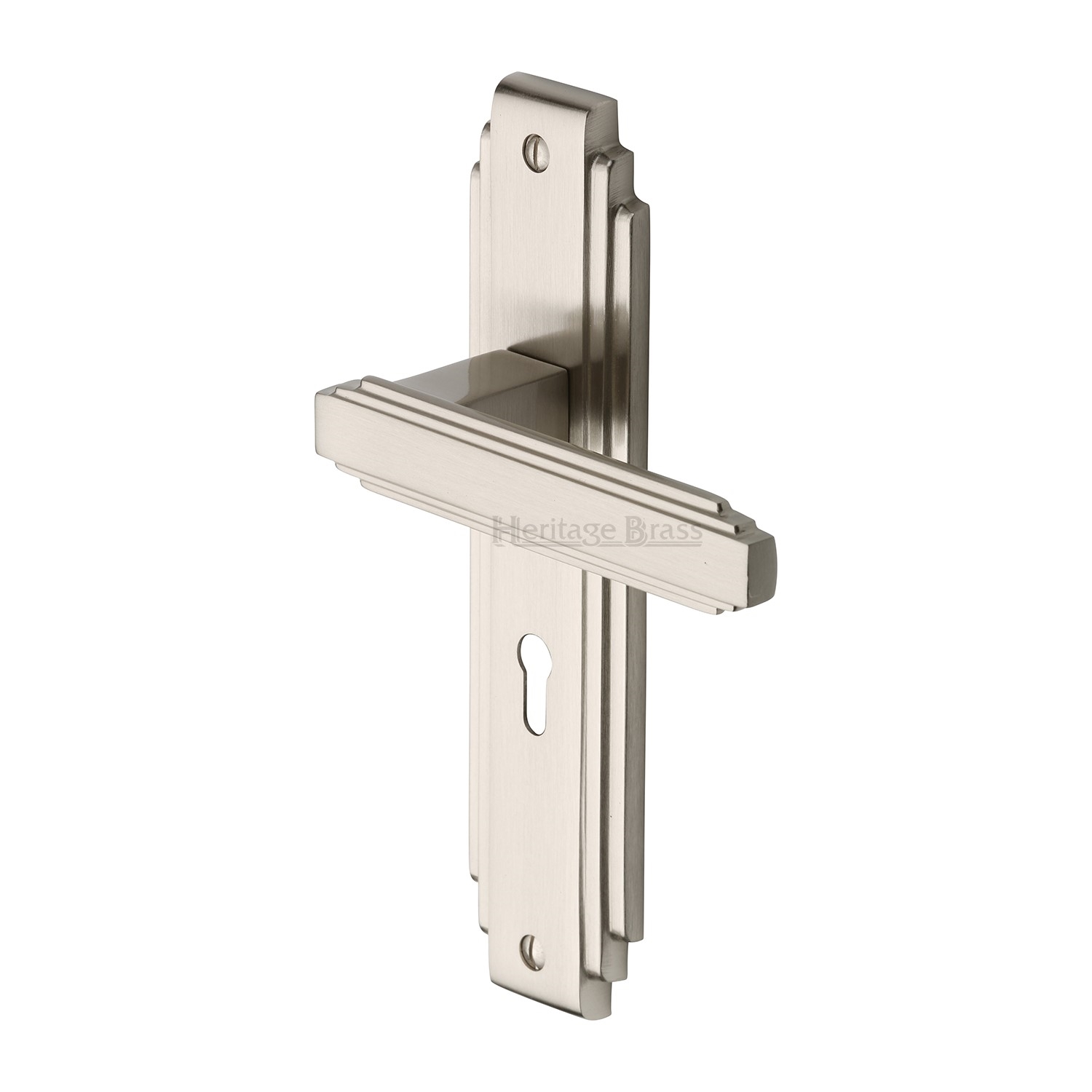 Heritage Brass Door Handle Lever Lock Astoria Design