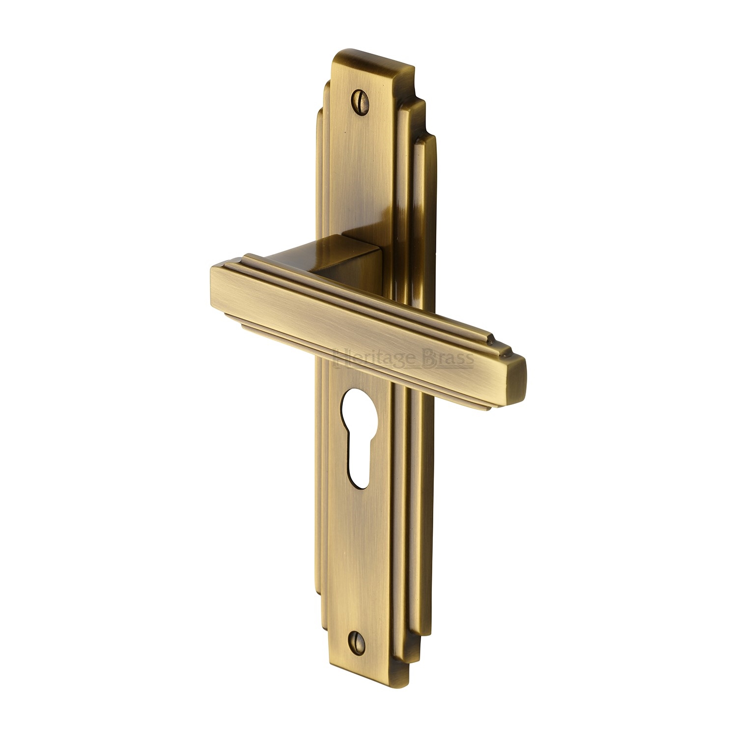 Heritage Brass Door Handle Euro Profile Astoria Design