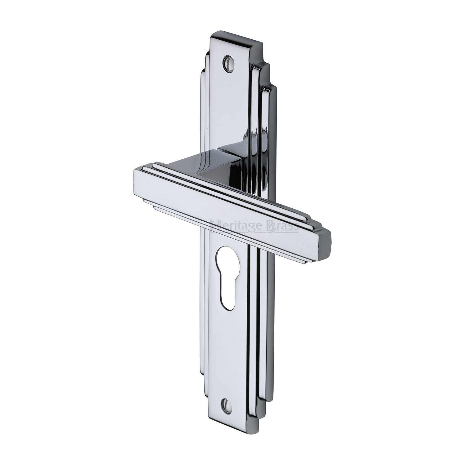 Heritage Brass Door Handle Euro Profile Astoria Design