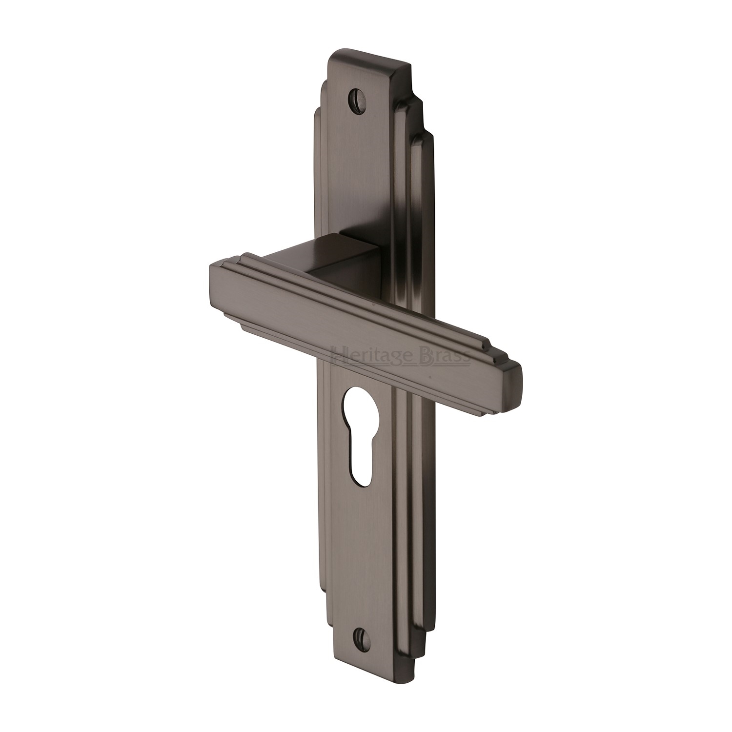Heritage Brass Door Handle Euro Profile Astoria Design