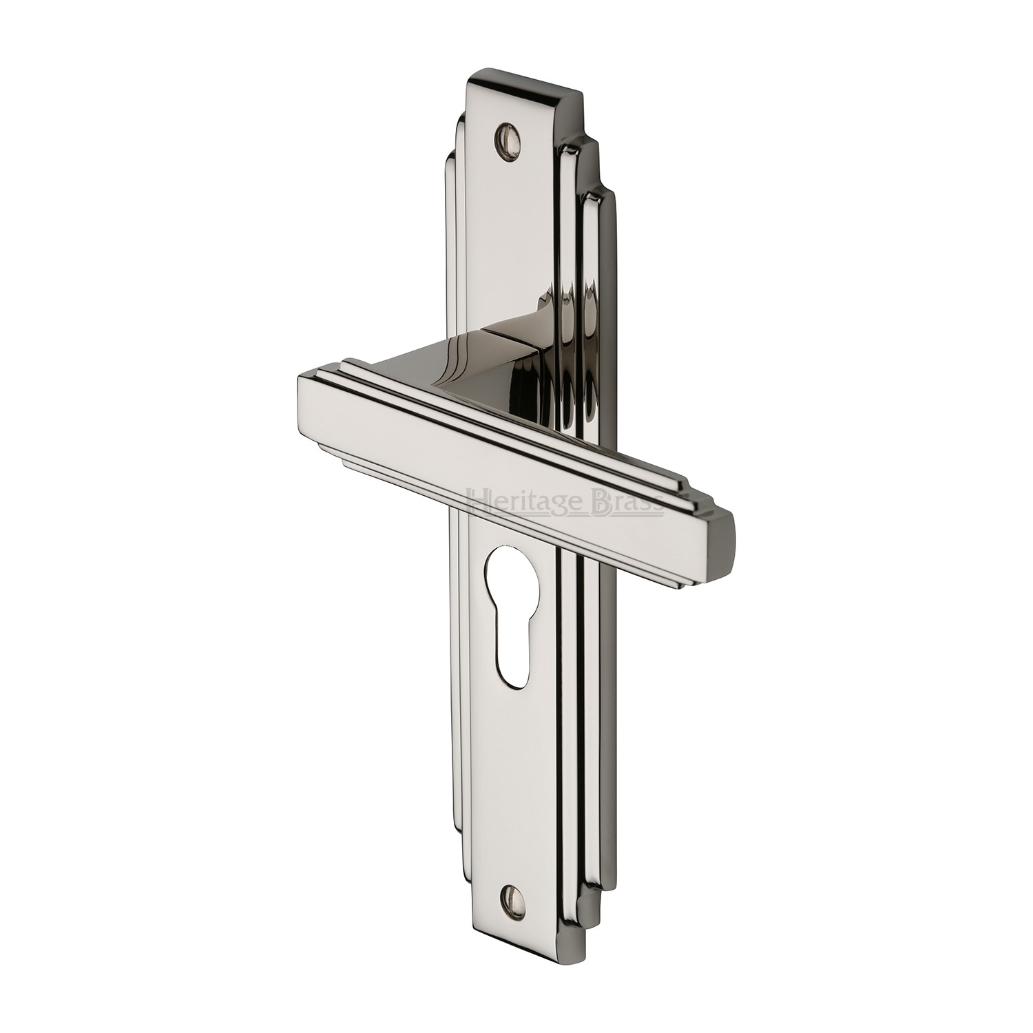 Heritage Brass Door Handle Euro Profile Astoria Design