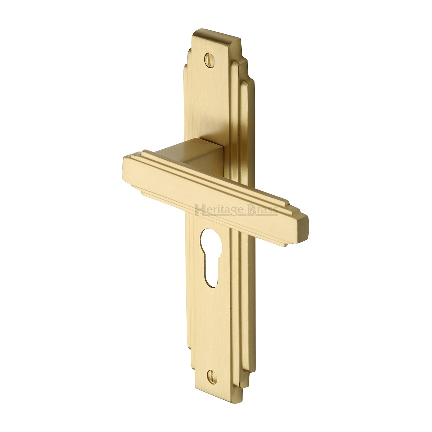 Heritage Brass Door Handle Euro Profile Astoria Design