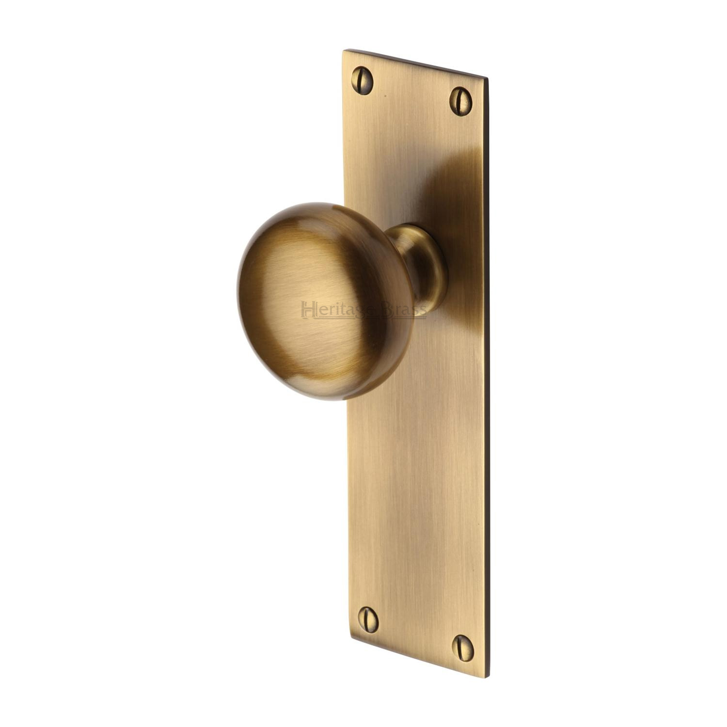Heritage Brass Mortice Knob on Latch Plate Balmoral Design