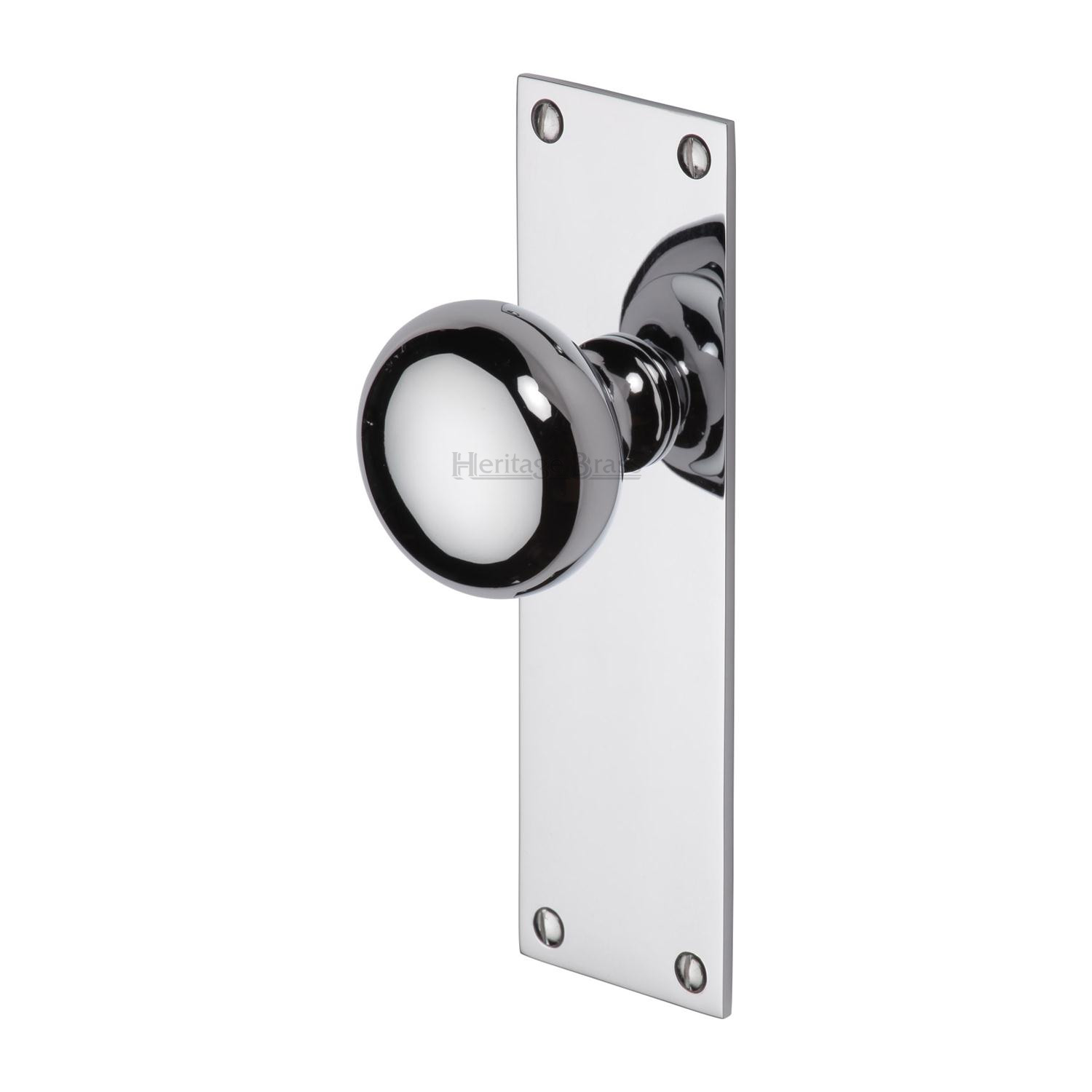 Heritage Brass Mortice Knob on Latch Plate Balmoral Design