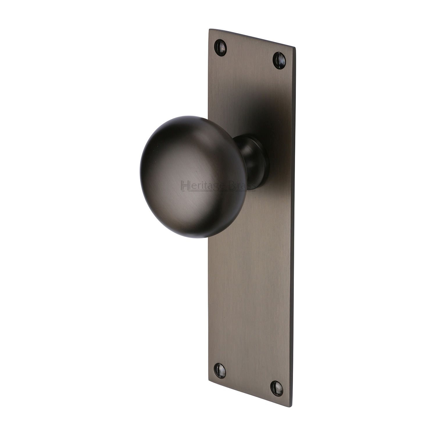 Heritage Brass Mortice Knob on Latch Plate Balmoral Design