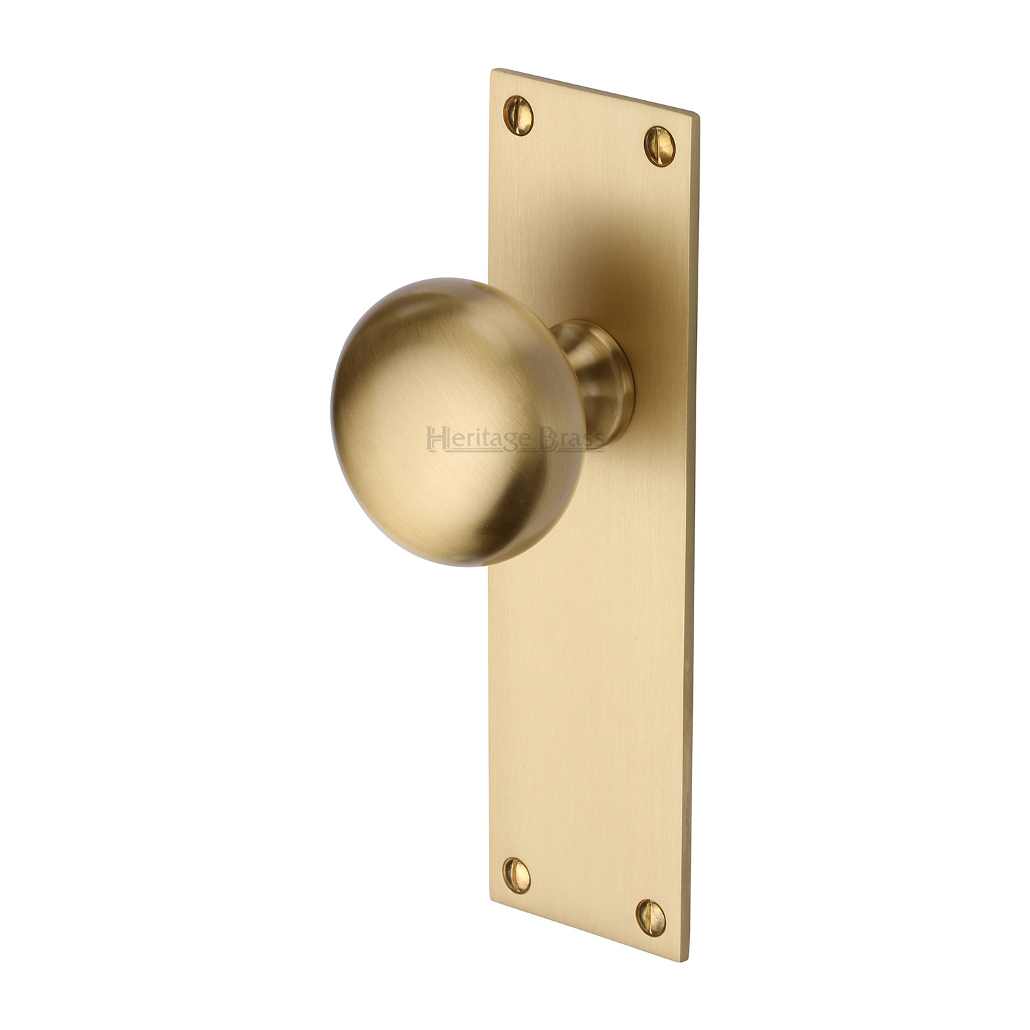 Heritage Brass Mortice Knob on Latch Plate Balmoral Design