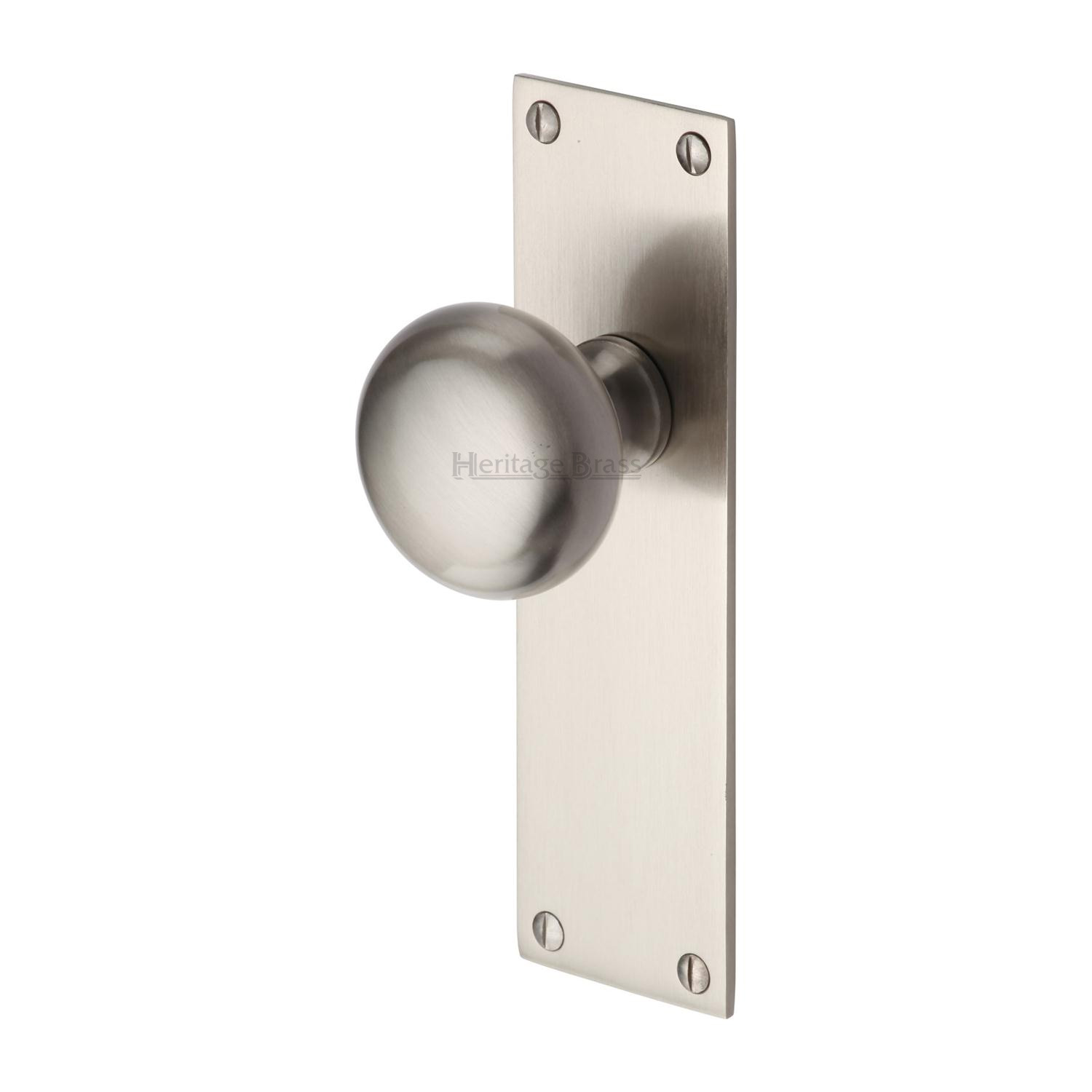 Heritage Brass Mortice Knob on Latch Plate Balmoral Design