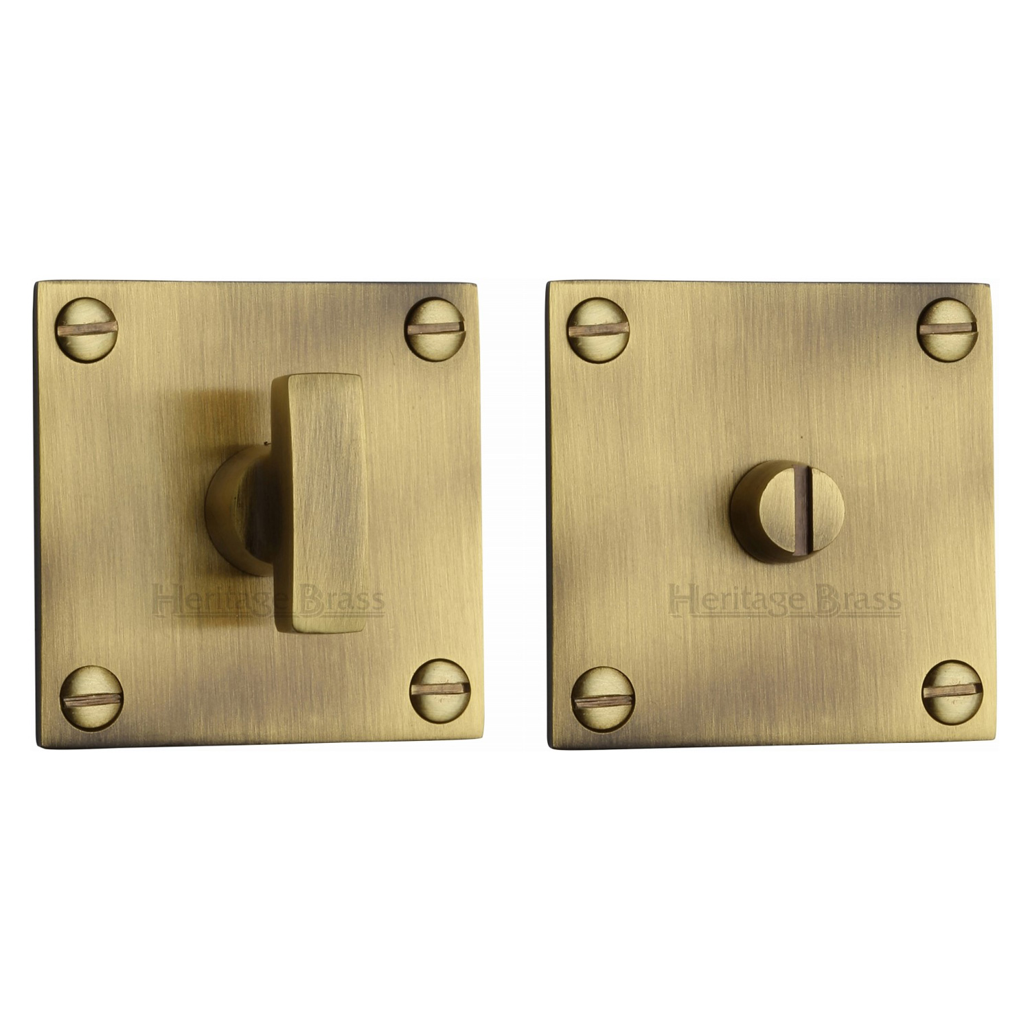 Heritage Brass Square Low profile Thumbturn & Emergency Release