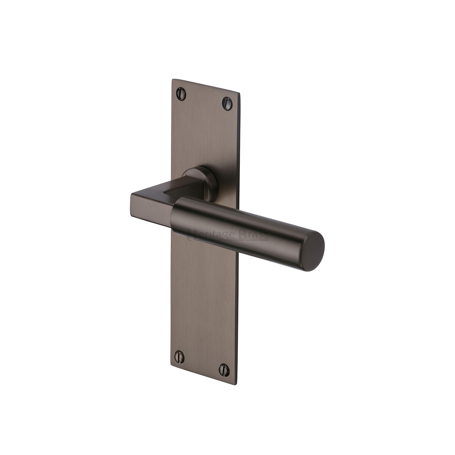 Heritage Brass Door Handle Lever Latch Bauhaus Design