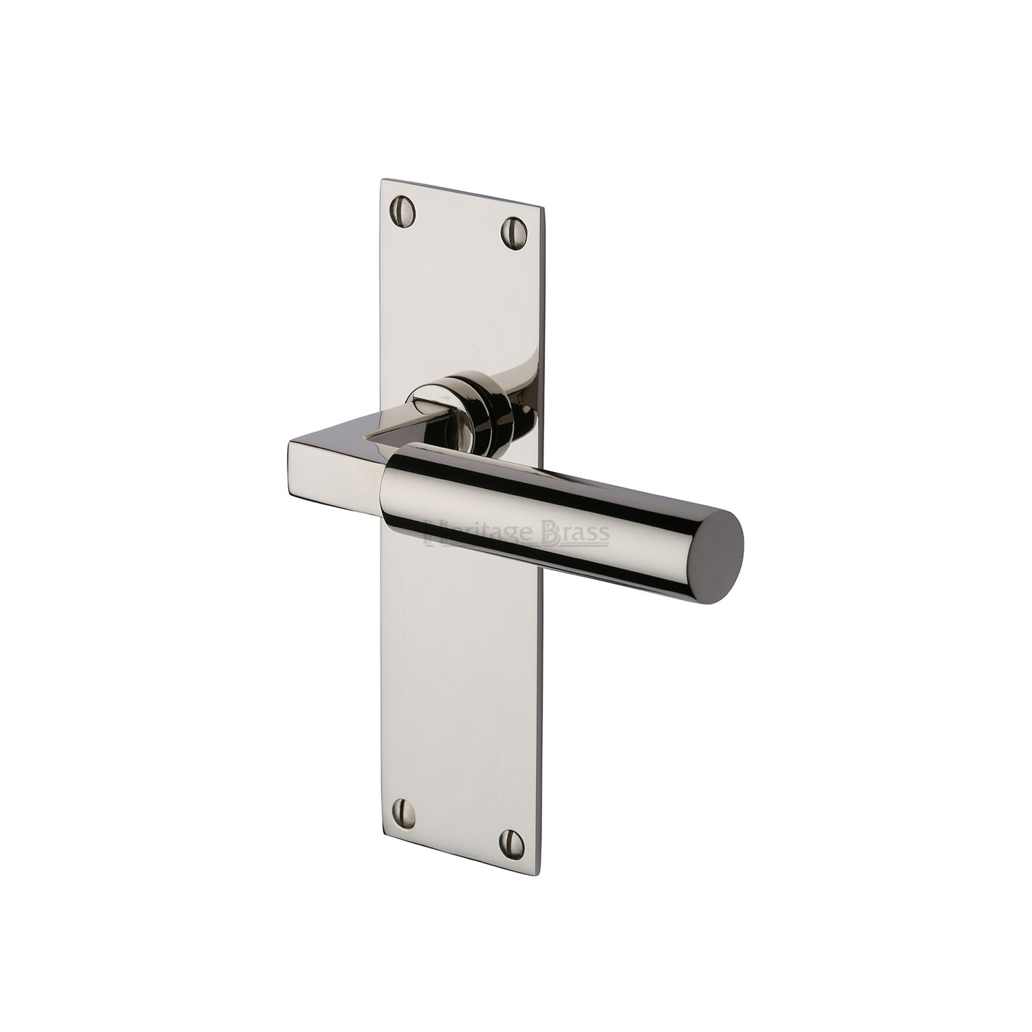 Heritage Brass Door Handle Lever Latch Bauhaus Design