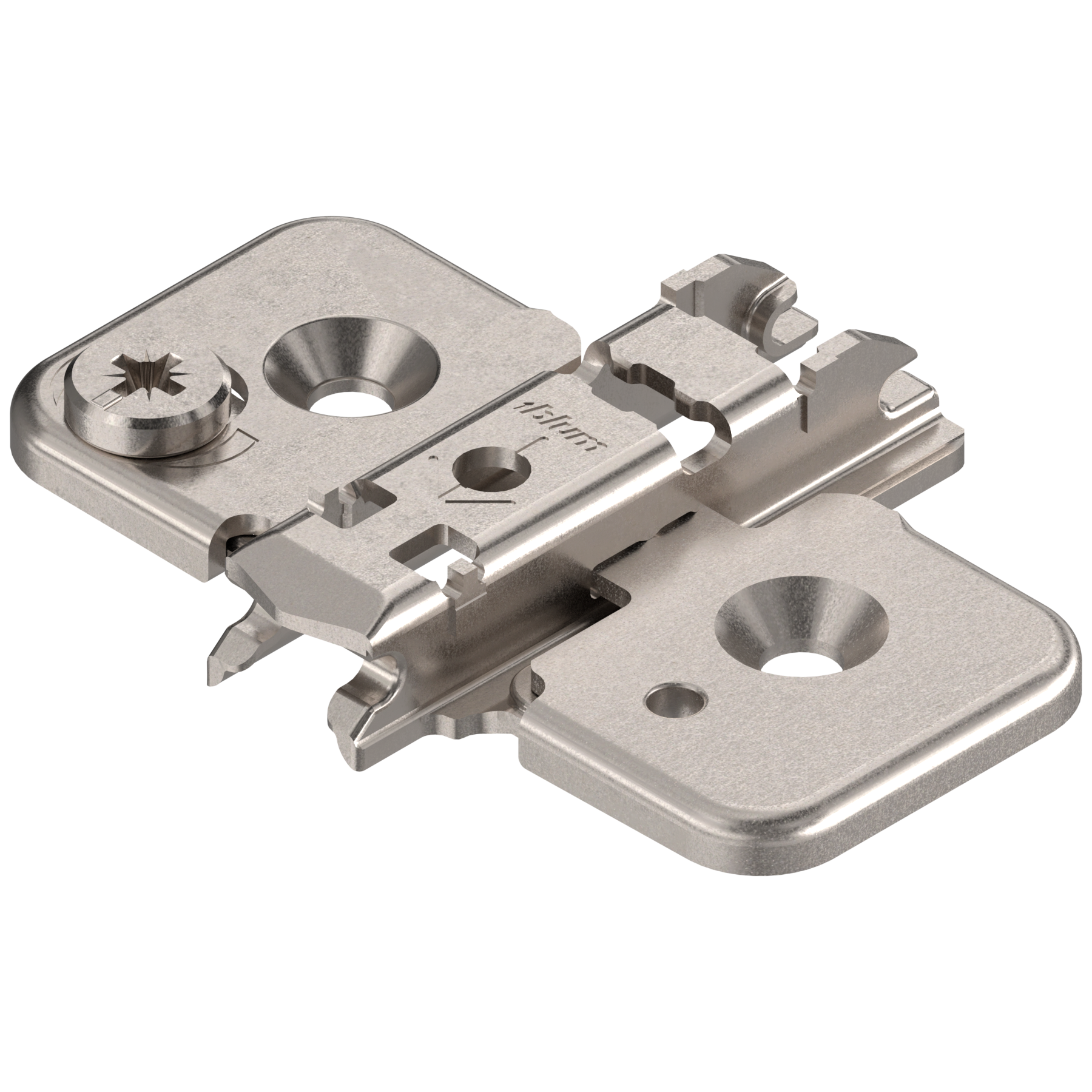 Clip Top Cruciform Cam Adjustable Mounting Plate - 0mm