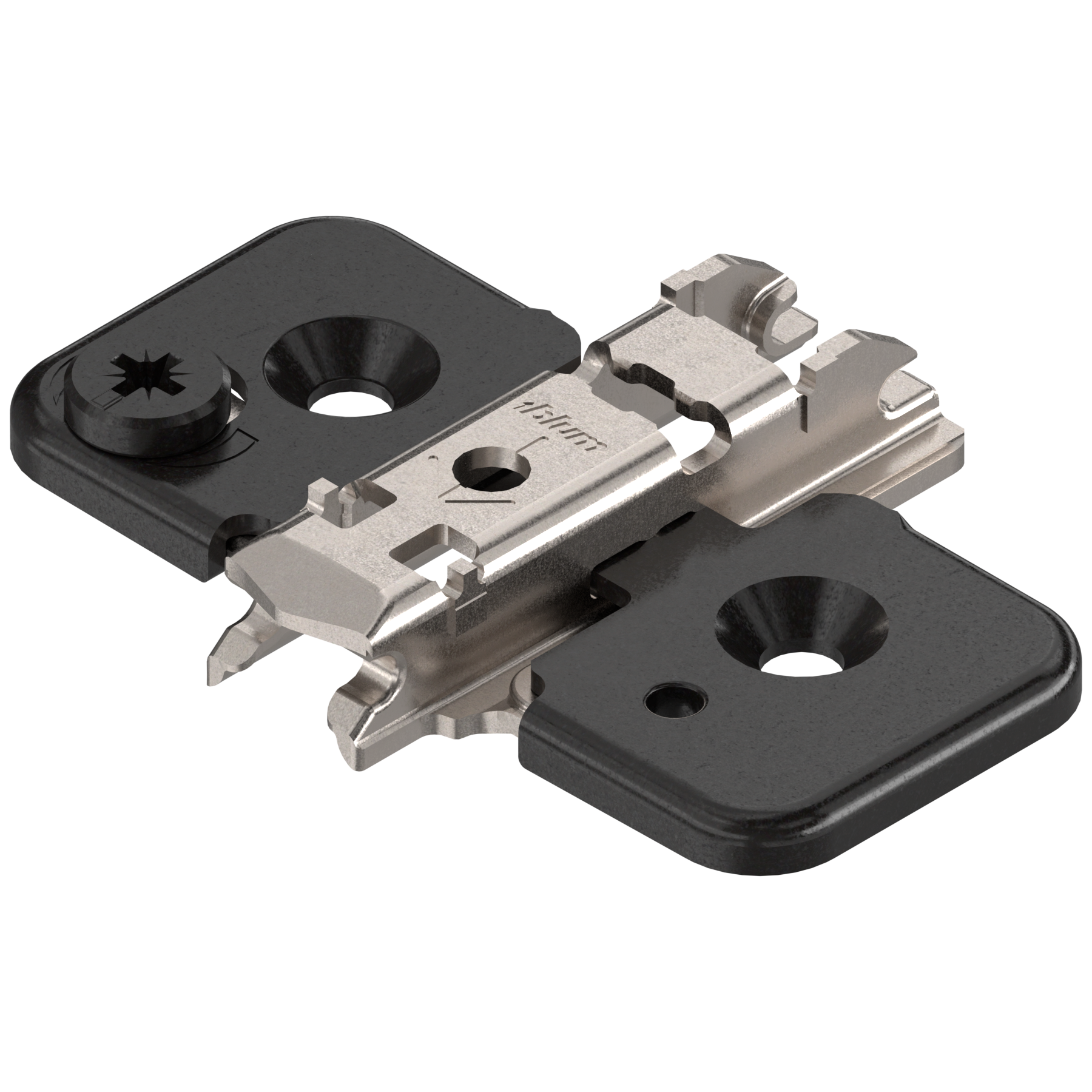 Blum Clip Top Mounting Plate - Cruciform Cam Adjustable - Onyx Black