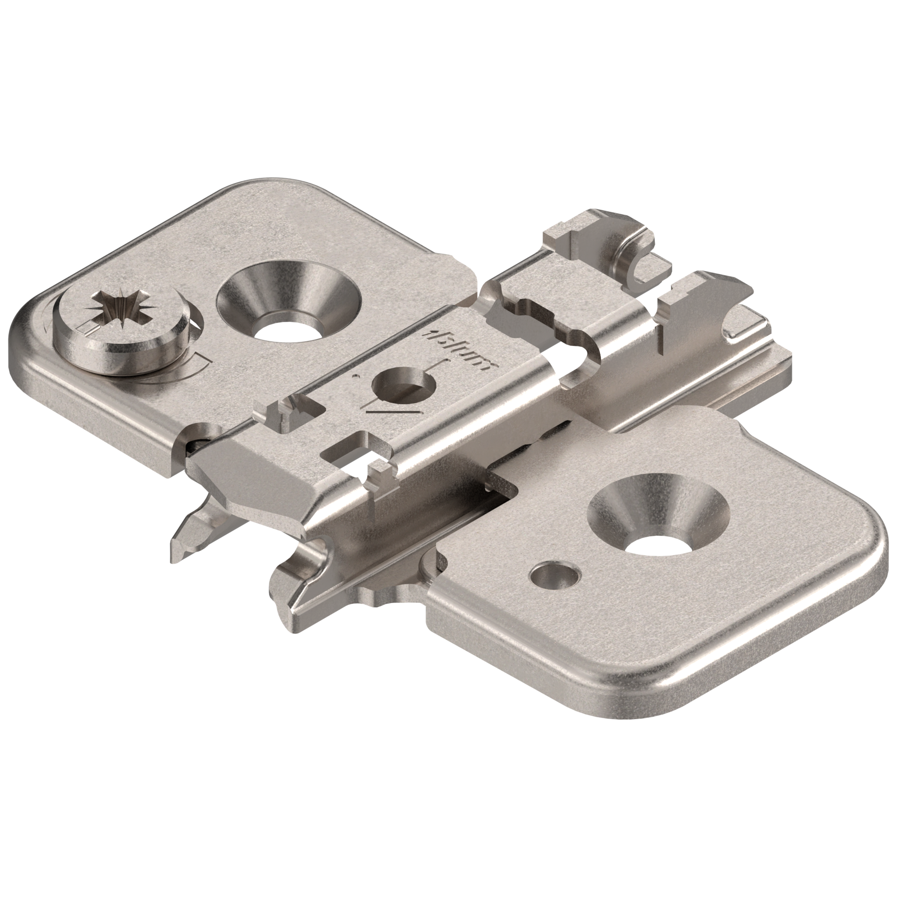 Blum Clip Top Mounting Plate - Cruciform Cam Adjustable - Nickel