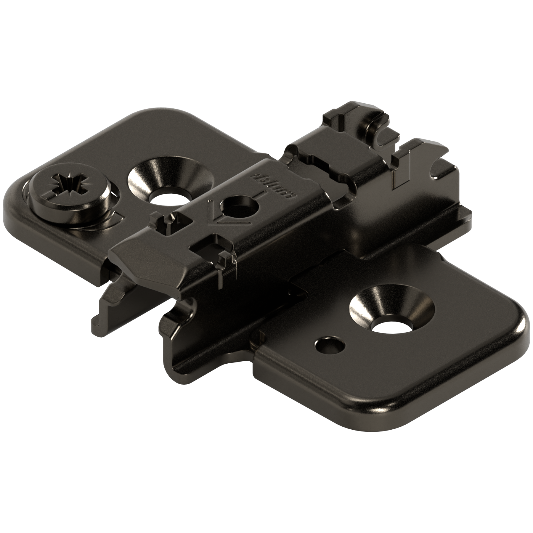 Blum Clip Top Mounting Plate - Cruciform Cam Adjustable - Onyx Black