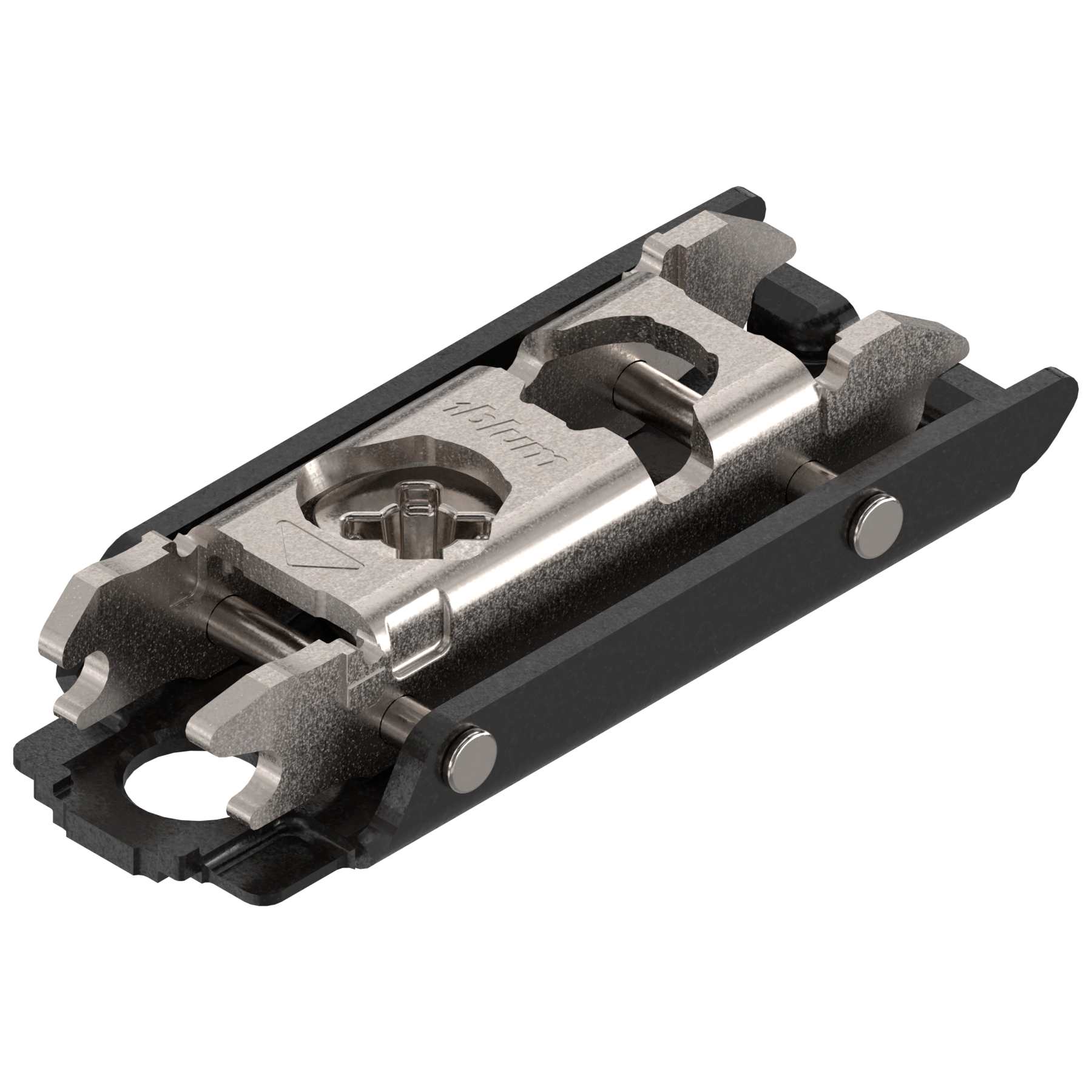 Clip Top Horizontal Cam Adjustable Mounting Plate - 0mm - Onyx Black - Austrian