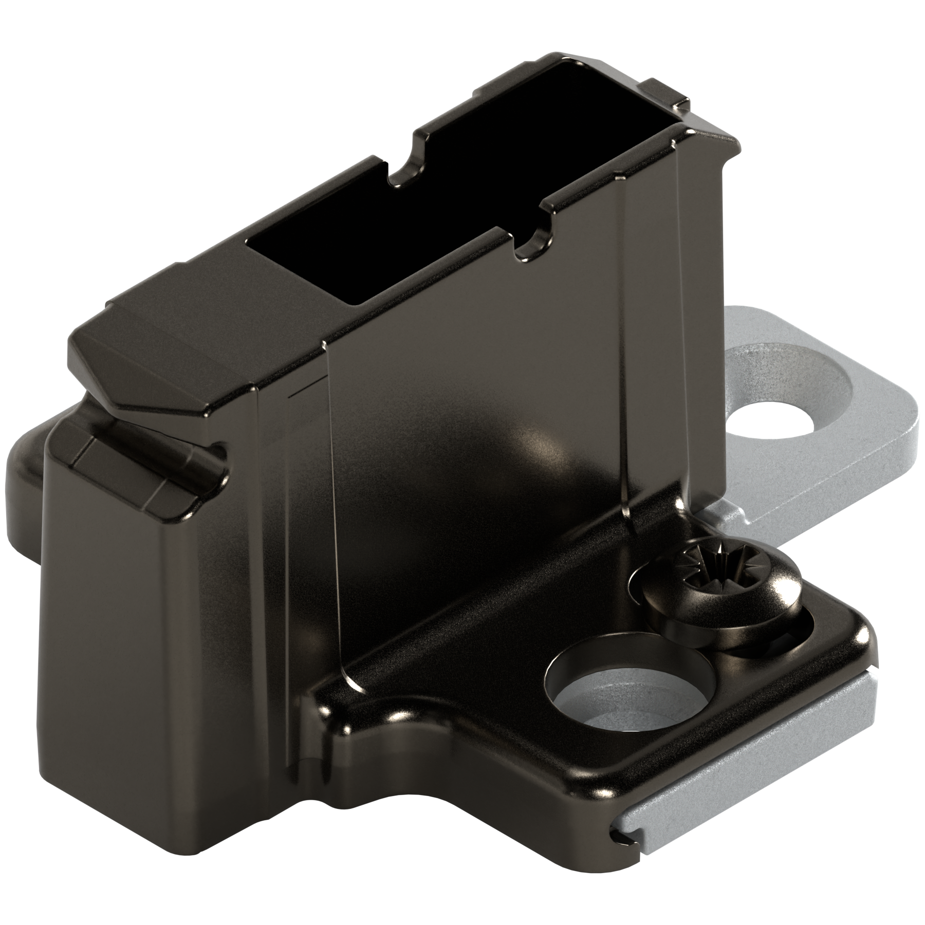 Blum Clip Top Mounting Plate - Cruciform Die Cast - Onyx Black