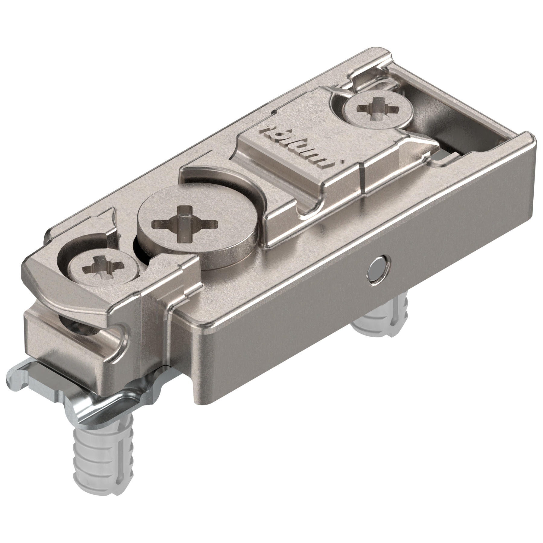 Blum Clip Top Mounting Plate - Inline Cam Adjustable Expando - Nickel