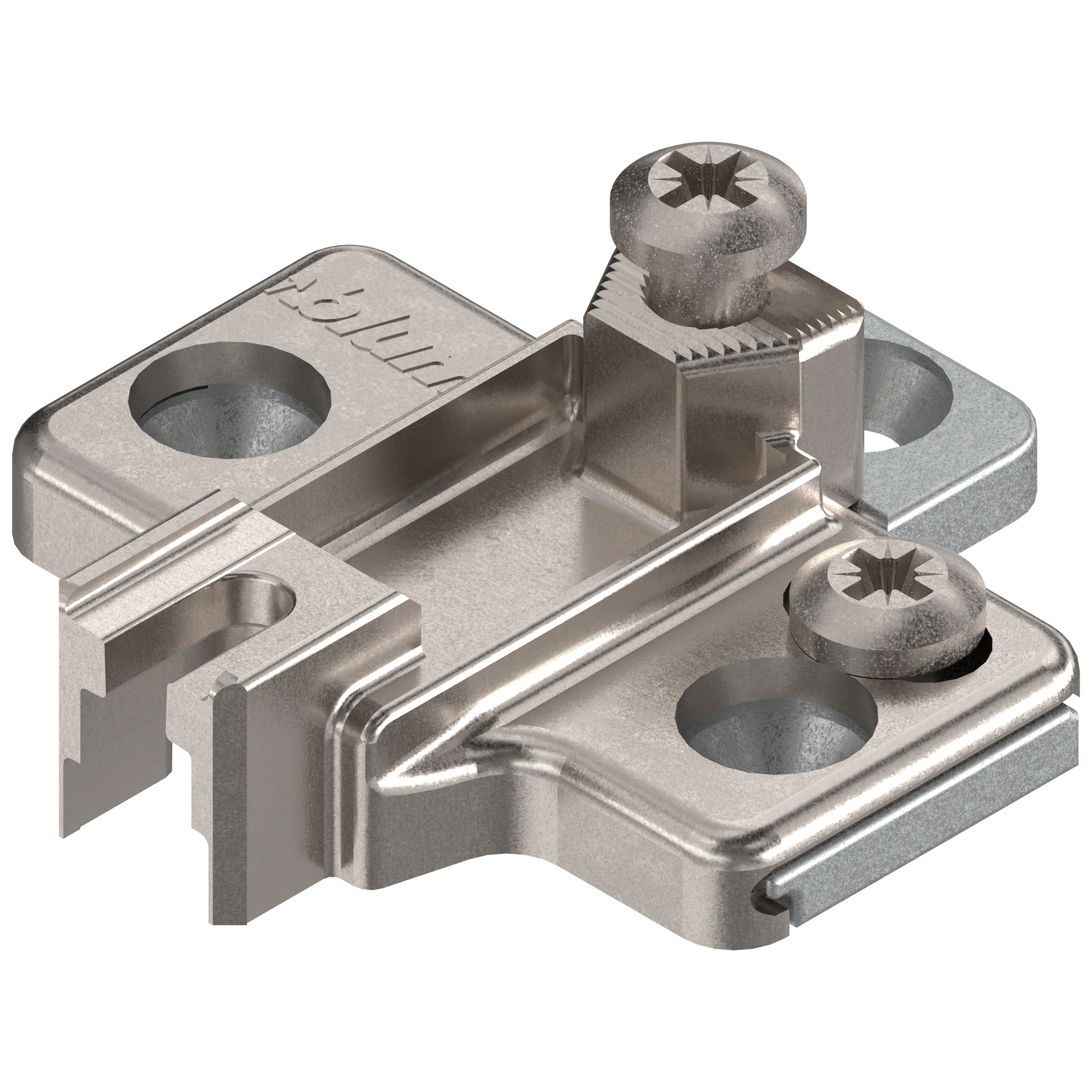 Blum Modul Mounting Plate - Cruciform Height Adjustment - Nickel