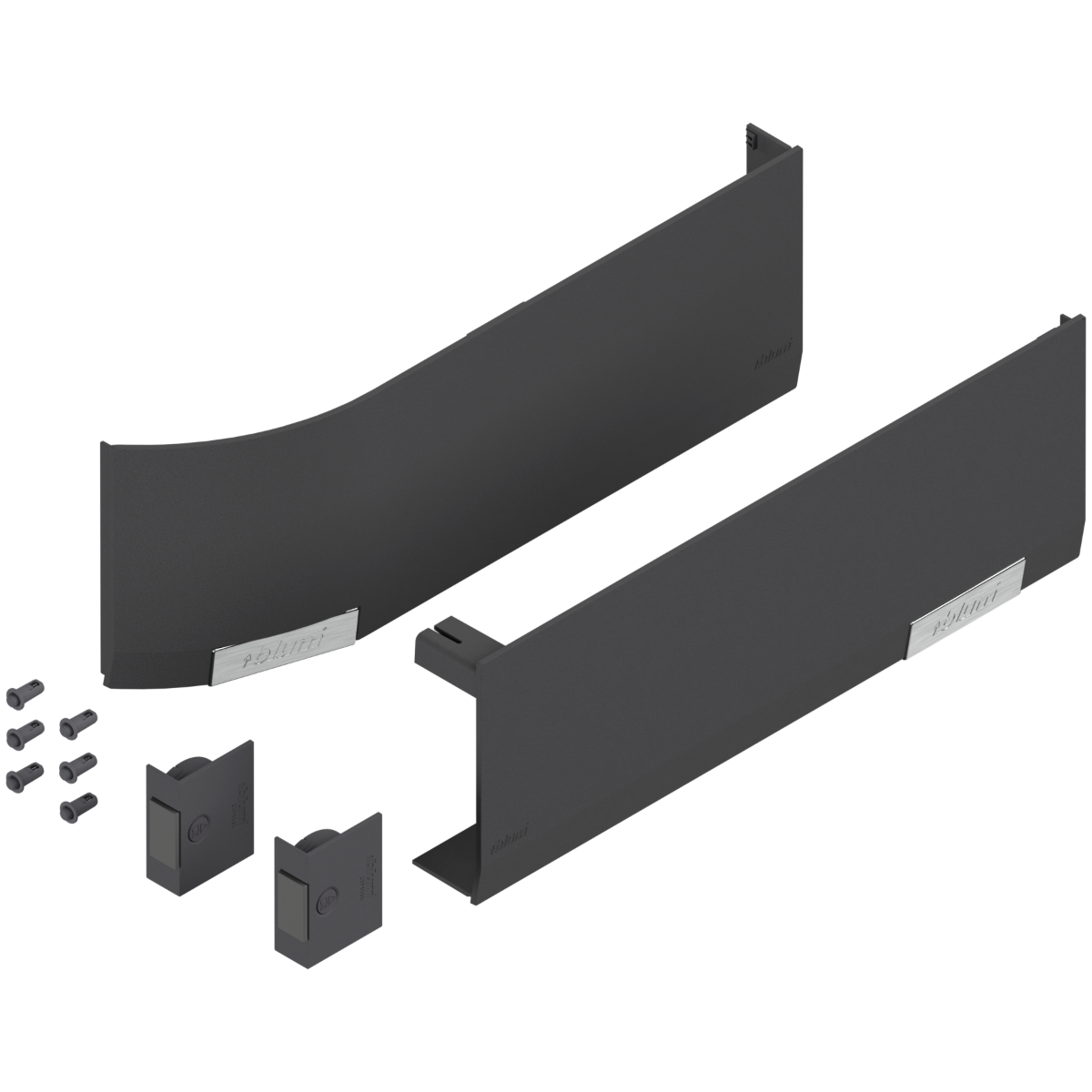 Blum Aventos Servo-Drive Cover Cap Set - For HL, HS and HF Top Lift Systems - Dark Grey
