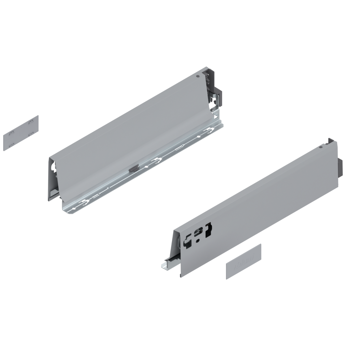 Blum Tandembox Intivo/Anataro Drawer Side - 'M'Height 350mm NL - RAL 9006 Grey - Left & Right