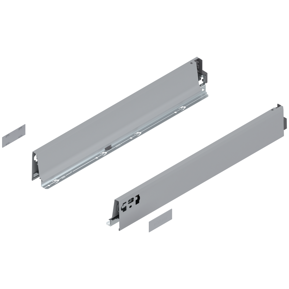 Blum Tandembox Antaro Drawer Side - 'M' Height 550mm NL - RAL 9006 Grey - Left & Right