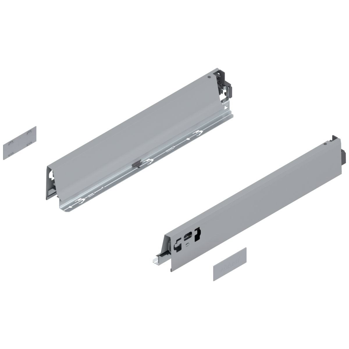 Blum Tandembox Antaro Drawer Side - 'N' Height 400mm NL - RAL 9006 Grey - Left & Right