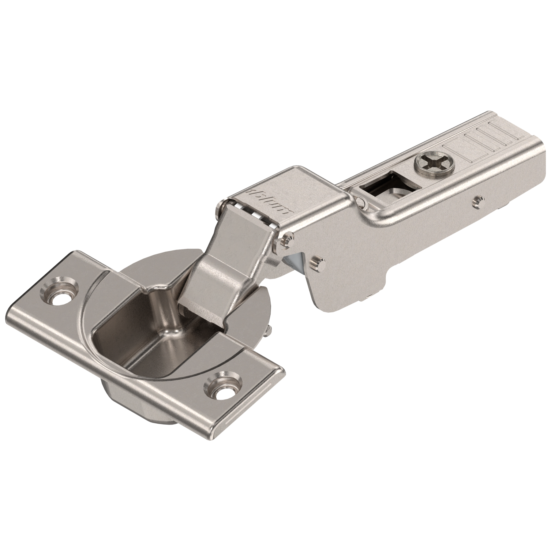 Blum Clip Top Hinge - 110° - Screw-on Boss - Half Overlay - Unsprung - Nickel Plate